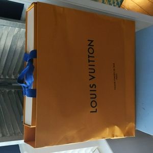 Louis Vuitton box with inner cloth and tissue  and shopping bag